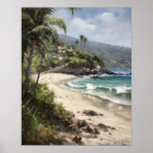 Laguna Beach Waterverf Art Print Poster (Voorkant)
