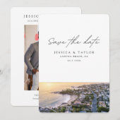 Laguna Beach Wedding Save the Date Kaart (Voorkant / Achterkant)