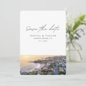 Laguna Beach Wedding Save the Date Kaart (Staand voorkant)