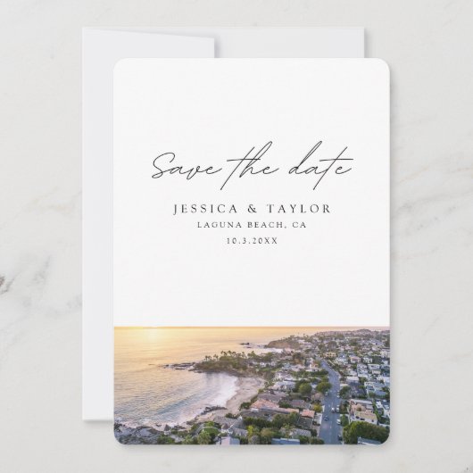 Laguna Beach Wedding Save the Date Kaart (Voorkant)