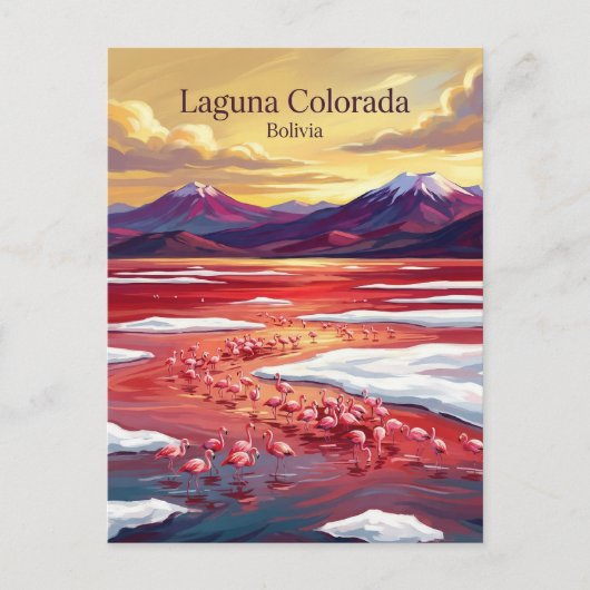 Laguna Colorada Bolivia Briefkaart (Voorkant)