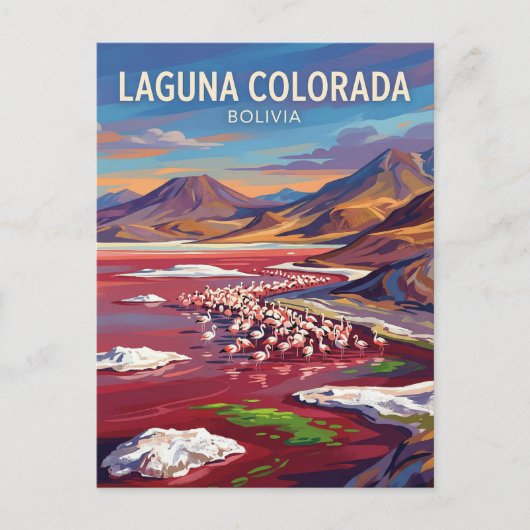 Laguna Colorada Bolivia Briefkaart (Voorkant)