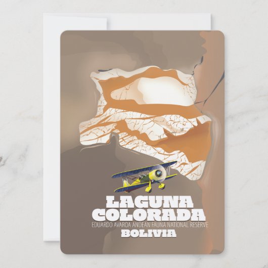 Laguna Colorada Bolivia zoutmeer reisposter (Voorkant)