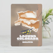 Laguna Colorada Bolivia zoutmeer reisposter (Staand voorkant)