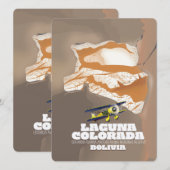 Laguna Colorada Bolivia zoutmeer reisposter (Voorkant / Achterkant)