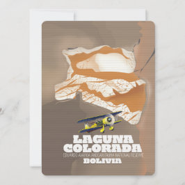 Laguna Colorada Bolivia zoutmeer reisposter