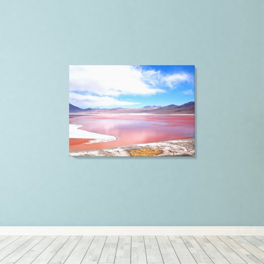 Laguna Colorada canvas print (Insitu (Houten vloer))