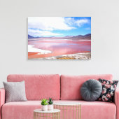 Laguna Colorada canvasprint Canvas Afdruk (Insitu (Woonkamer))