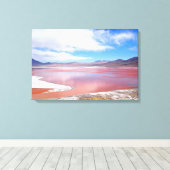 Laguna Colorada canvasprint Canvas Afdruk (Insitu (Houten vloer))