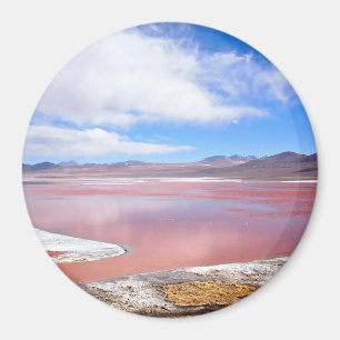 Laguna Colorada in Bolivia rond magnet