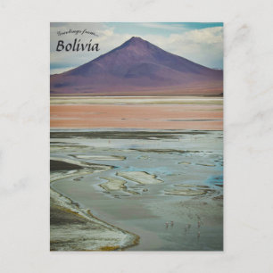 Laguna Colorada Roze Meer Uyuni Bolivia Briefkaart