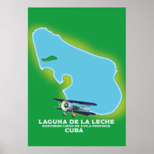 Laguna de la Leche Cuba-kaart Poster