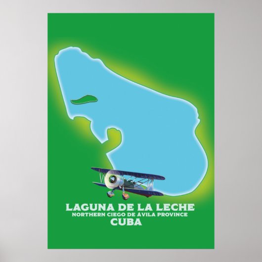 Laguna de la Leche Cuba-kaart Poster (Voorkant)