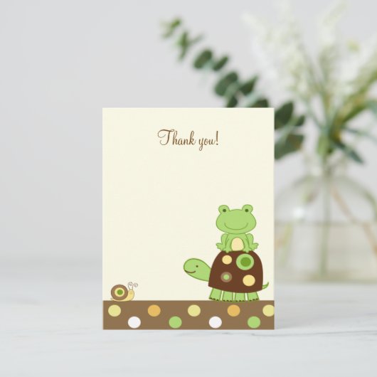 Laguna Frog & Turtle 4x5 Flat Bedankkaart (Staand voorkant)
