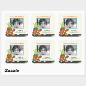 Laguna Frog & Turtle Photo SQUARE Favor Sticker (Vel)