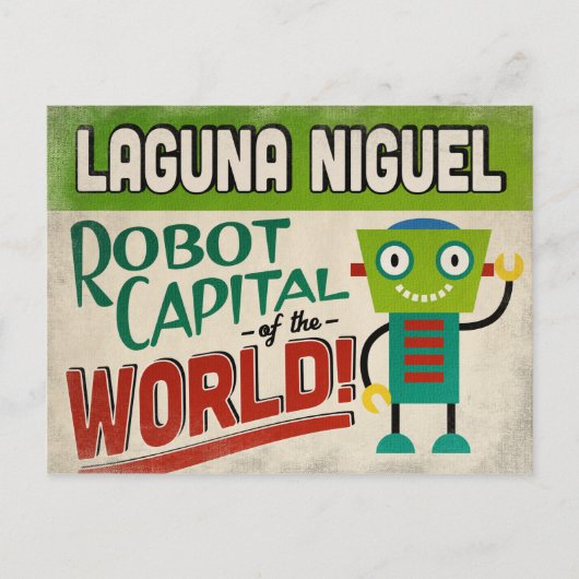 Laguna Niguel California Robot - Funny  Briefkaart (Voorkant)