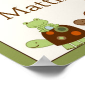 Laguna Schildpad Kikker Kraamkamer Muur Kunst Naam Poster (Hoek)
