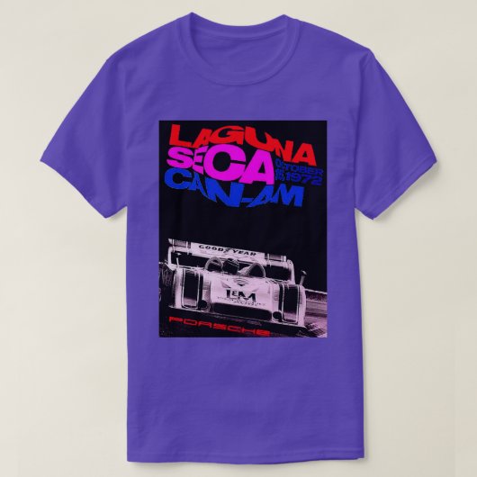 LAGUNA SECA CANAM  1972 Grand Prix Auto Rac T-shirt (Design voorkant)