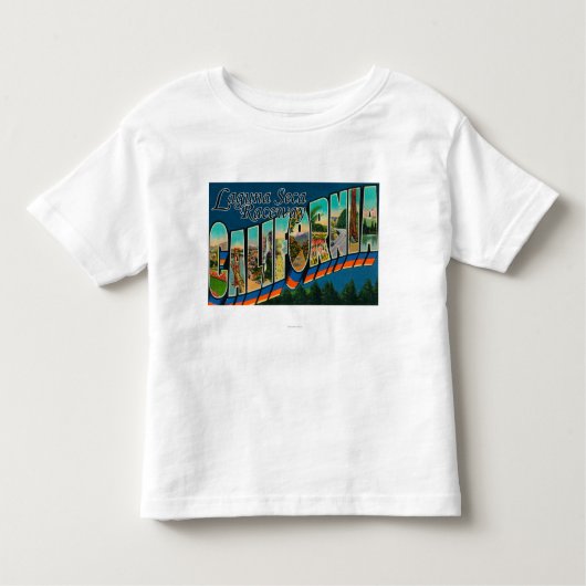 Laguna Seca Raceway, CA - Large Letter Sceners Kinder Shirts (Voorkant)