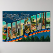 Laguna Seca Raceway, CA - Large Letter Sceners Poster (Voorkant)