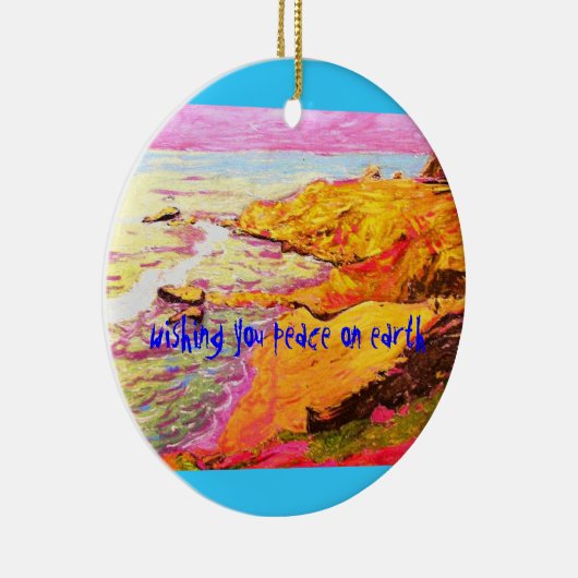 laguna strand cove Peace on Earth Keramisch Ornament (Rechts)