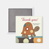 Laguna Turtle Baby Shower Favor Magneet (Voorkant / Achterkant)
