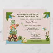 Laguna Turtle Baby shower Invitation LTC Kaart (Voorkant / Achterkant)