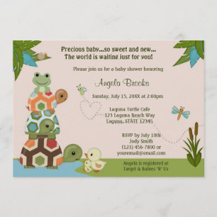 Laguna Turtle Baby shower Invitation LTC Kaart