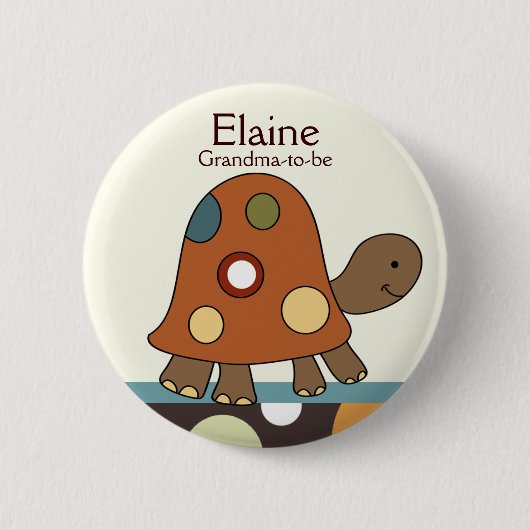 Laguna Turtle NAME TAG Personalized Button (Voorkant)
