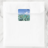 Lagune safari trip met Stingrays Vierkante Sticker (Tas)