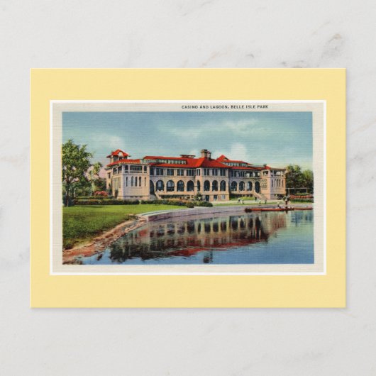  lagune van Detroit Belle Isle Briefkaart (Voorkant)