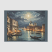 Lagune van Venetië onder maanlicht Tissuepapier (Voorkant)