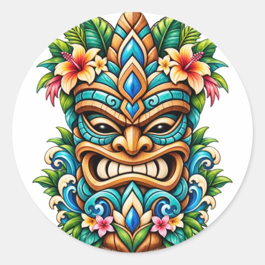 Lagune Wingerd Tiki Sticker (Voorkant)
