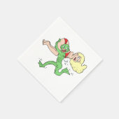 Lagunemonster met vrouw servet (Hoek)