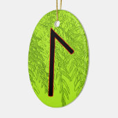 Laguz Viking Rune Yule Ornament - LIFE! (Links)