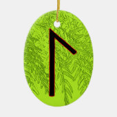 Laguz Viking Rune Yule Ornament - LIFE! (Voorkant)