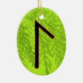Laguz Viking Rune Yule Ornament - LIFE! (Achterkant)
