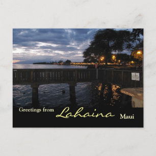 Lahaina City Lights op Sunset Briefkaart