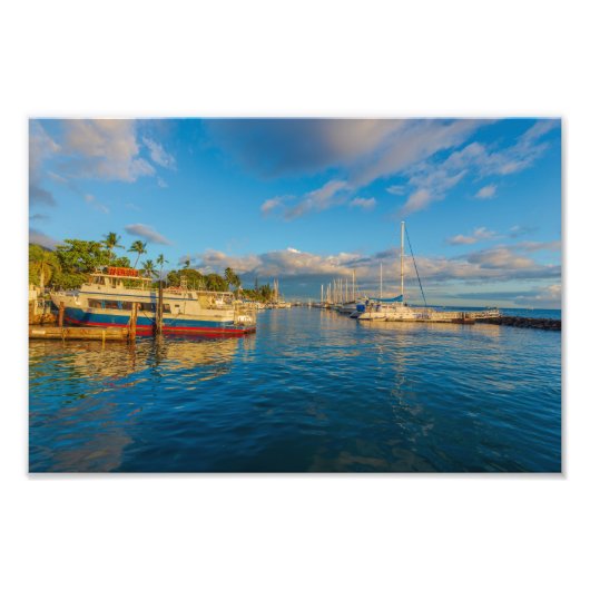 Lahaina Harbour Foto Print Foto Afdruk (Voorkant)