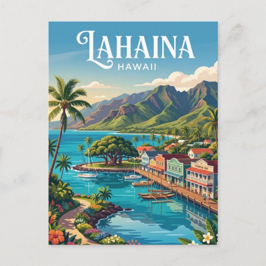 Lahaina Hawaï Briefkaart (Voorkant)