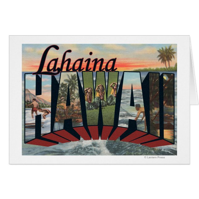 Lahaina, Hawaii - Grote letterscènes (Voorkant Horizontaal)