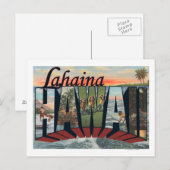 Lahaina, Hawaii - Grote letterscènes Briefkaart (Voorkant / Achterkant)
