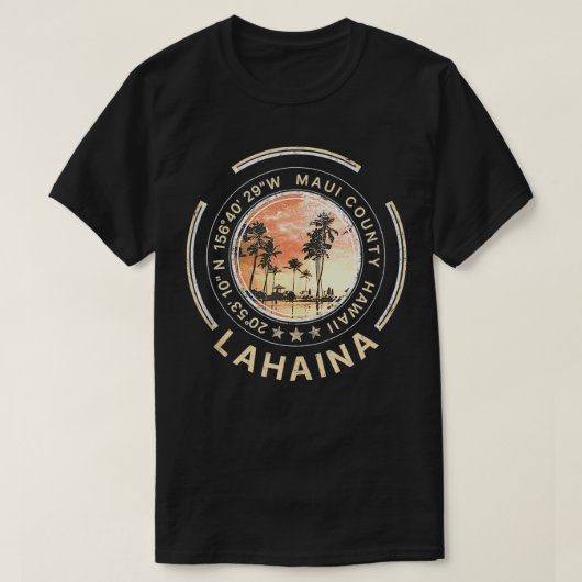 Lahaina Hawaii Maui Hawaiian T-shirt (Design voorkant)
