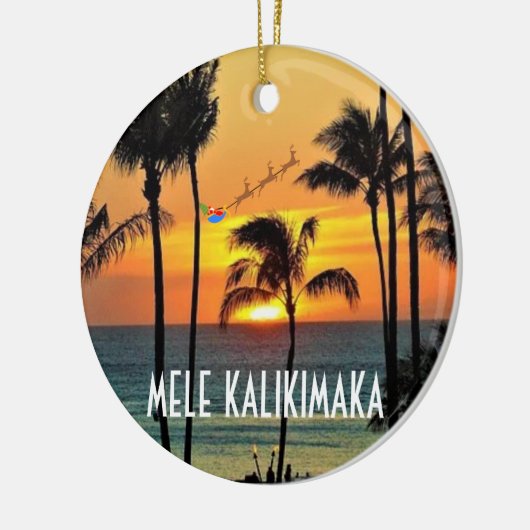 Lahaina Hawaii Panoramic Kerstmis Ornament (Links)