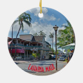 Lahaina Hawaii Panoramic Kerstmis Ornament (Achterkant)