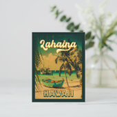 Lahaina Hawaii Retro Palm Trees 80s Souvenirs Briefkaart (Staand voorkant)