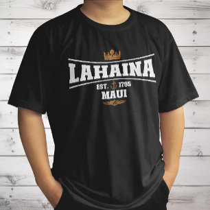 Lahaina Maui Boat Anchor Flag 1795 Gifts T-shirt
