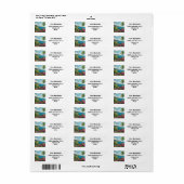 Lahaina Maui Hawaii Beach Coast Retouradres Etiket (Full Sheet)
