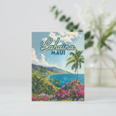 Lahaina Maui Hawaii Beach Coast Retro Briefkaart (Staand voorkant)