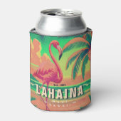 Lahaina Maui Hawaii Retro Flamingo Souvenir jaren  Blikjeskoeler (Blikje Voorkant)